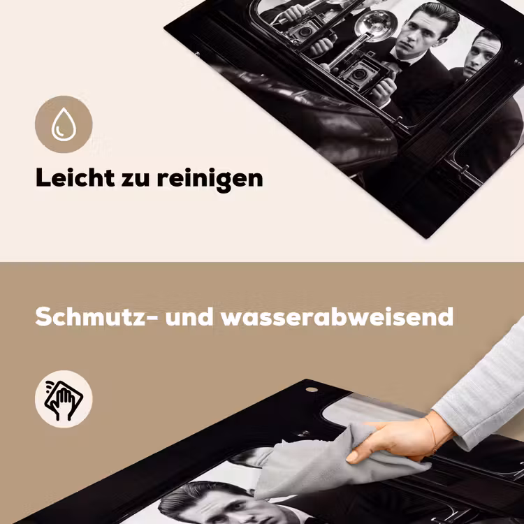 Fotograaf - Camera - Vintage - Journalistiek - Zwart-wit Inductie beschemer met haakjes klein -ky-schoon-de