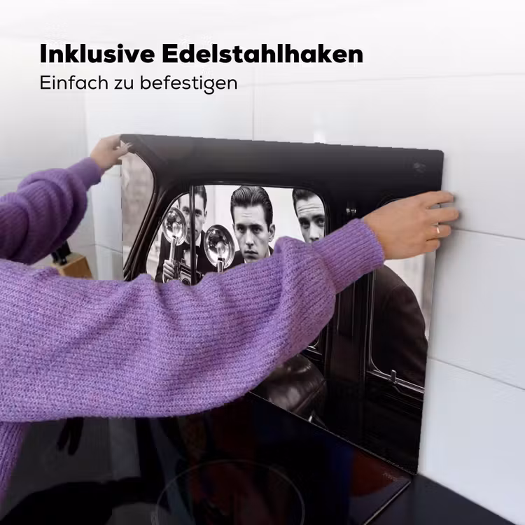 Fotograaf - Camera - Vintage - Journalistiek - Zwart-wit Inductie beschemer met haakjes klein -ky-ophangen-de