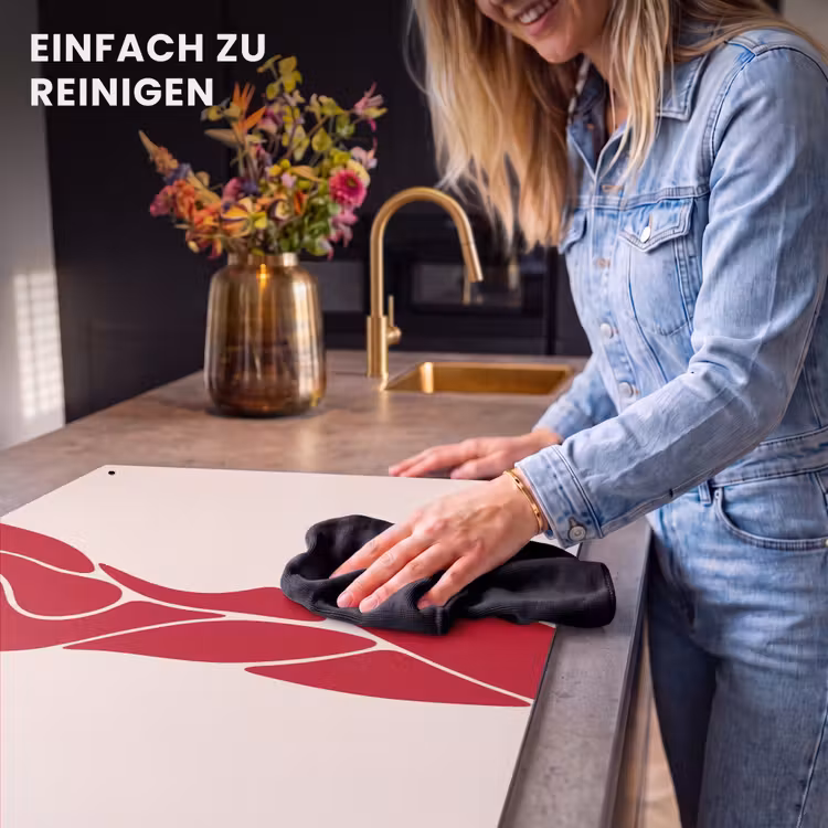 Vrouw - Figuur - Abstract - Modern - Rood Inductie beschemer met haakjes klein -ky-schoon-de