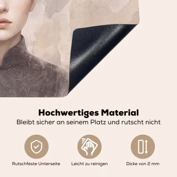 Vrouw - Sereen - Grijs Inductie beschemer met haakjes klein -ky-onderkant-de