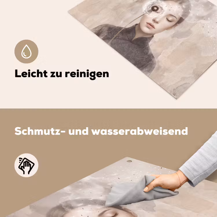 Vrouw - Sereen - Grijs Inductie beschemer met haakjes klein -ky-schoon-de