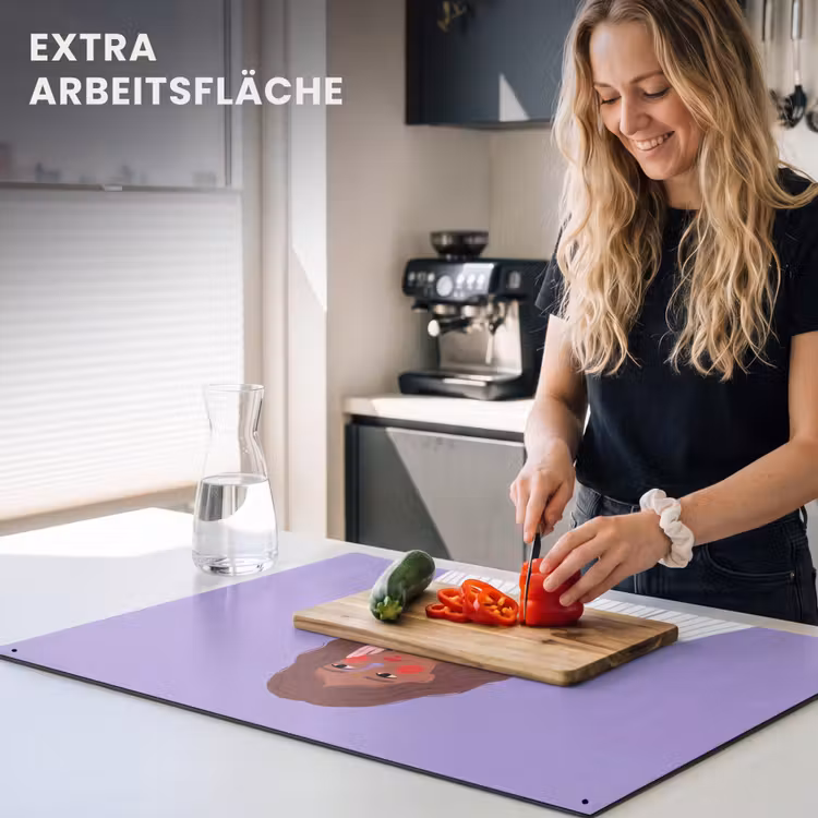 Vrouw - Gezicht - Mensen - Abstract - Kleurrijk Inductie beschemer met haakjes klein -ky-usp-de