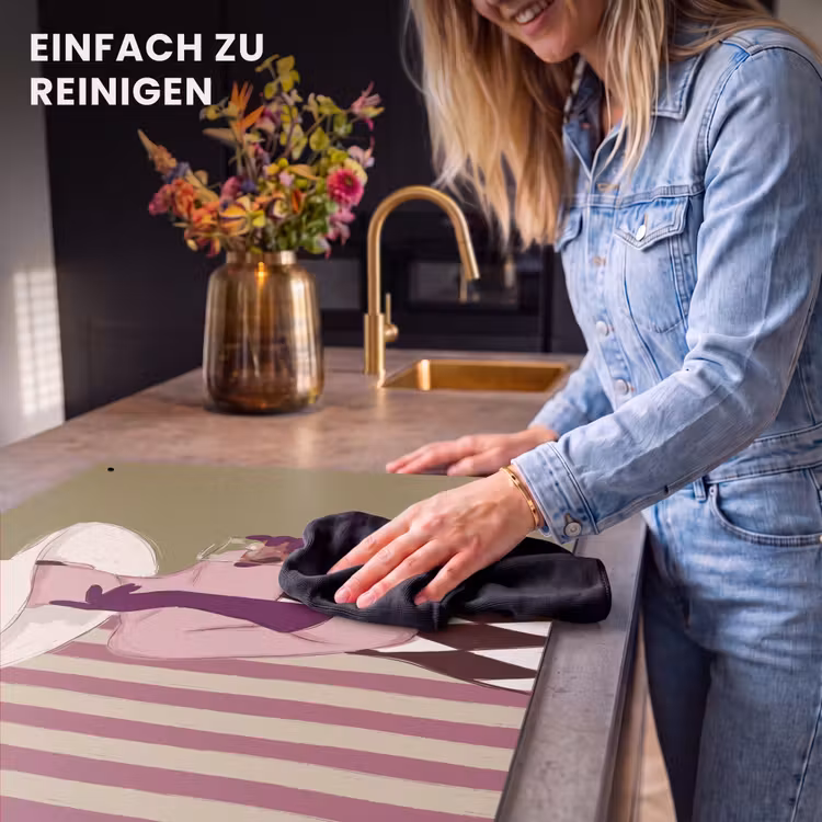 Vrouw - Hoed - Mode - Abstract - Kleurrijk Inductie beschemer met haakjes klein -ky-schoon-de