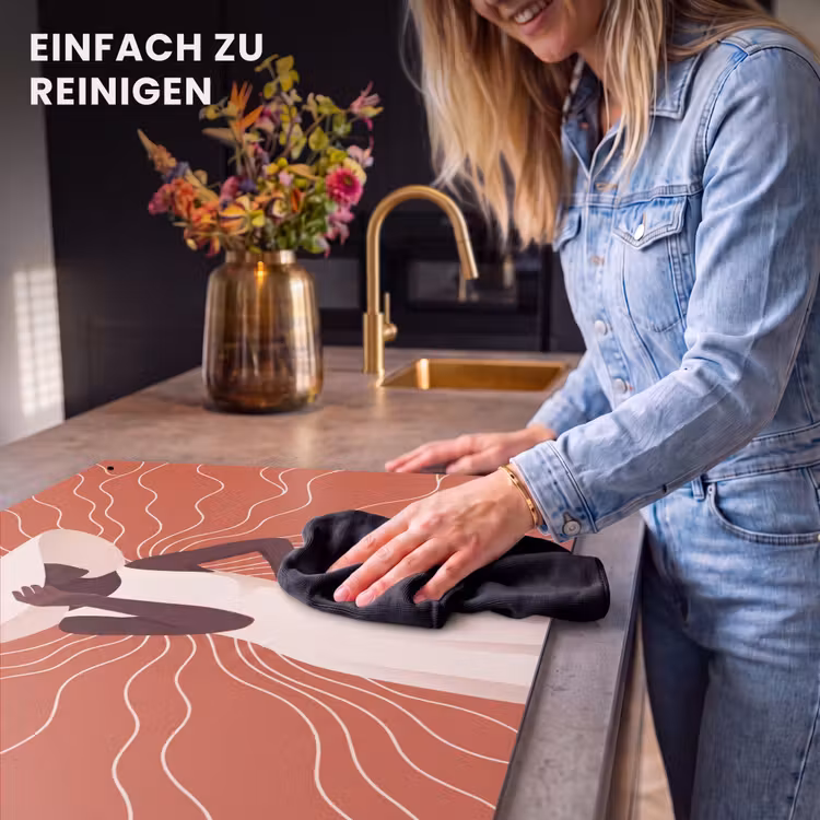 Vrouw - Hoed - Portret - Modern - Beige Inductie beschemer met haakjes klein -ky-schoon-de