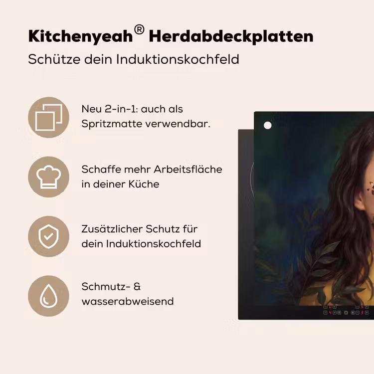 Vrouw - Insecten - Natuur - Portret - Groen Inductie beschemer met haakjes klein -ky-usp-de