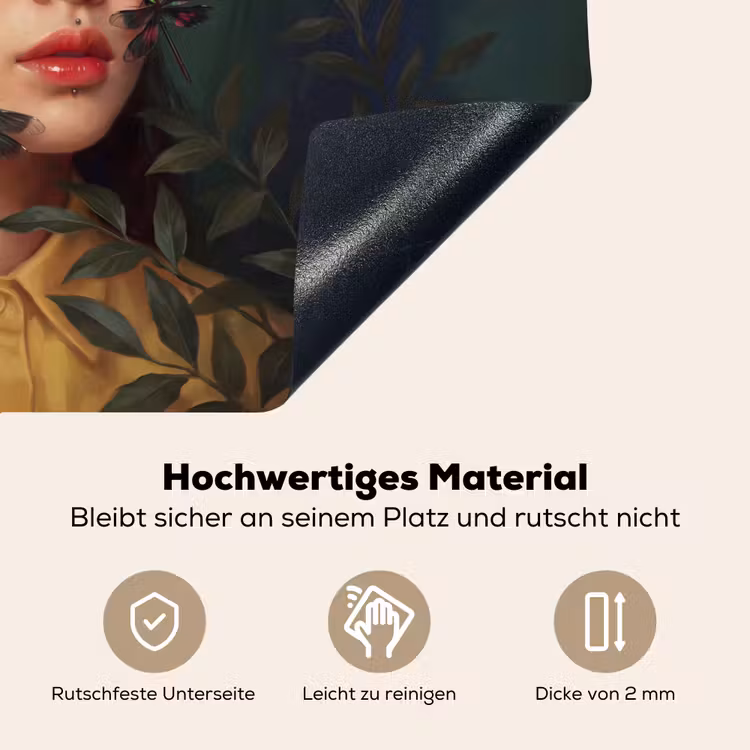 Vrouw - Insecten - Natuur - Portret - Groen Inductie beschemer met haakjes klein -ky-onderkant-de