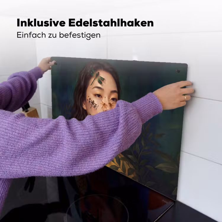 Vrouw - Insecten - Natuur - Portret - Groen Inductie beschemer met haakjes klein -ky-ophangen-de