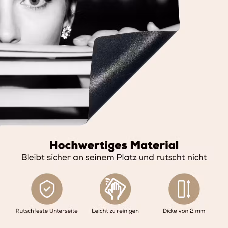 Vrouw - Jaloezieën - Portret - Zwart-wit Inductie beschemer met haakjes klein -ky-onderkant-de