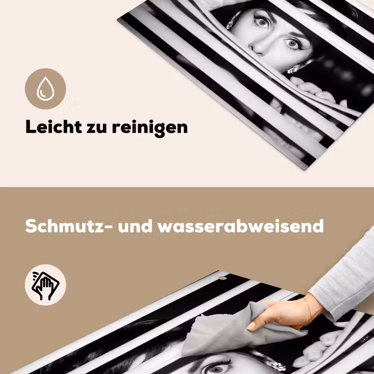 Vrouw - Jaloezieën - Portret - Zwart-wit Inductie beschemer met haakjes klein -ky-schoon-de