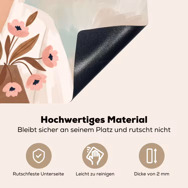 Vrouw - Kimono - Pastel Inductie beschemer met haakjes klein -ky-onderkant-de