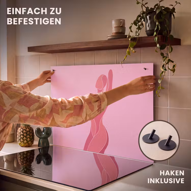 Vrouw - Lichaam - Abstract - Roze Inductie beschemer met haakjes klein -ky-ophangen-de