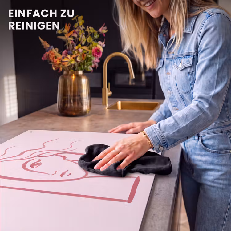 Vrouw - Portret - Abstract - Lijnkunst - Rood Inductie beschemer met haakjes klein -ky-schoon-de