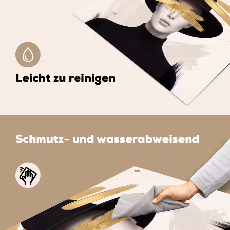 Vrouw - Portret - Modern - Goud - Kunst Inductie beschemer met haakjes klein -ky-schoon-de