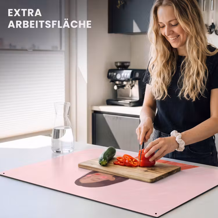 Vrouw - Portret - Modern - Kunst - Roze Inductie beschemer met haakjes klein -ky-usp-de