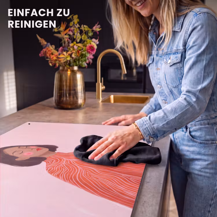 Vrouw - Portret - Modern - Kunst - Roze Inductie beschemer met haakjes klein -ky-schoon-de