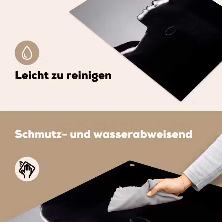 Vrouw - Profiel - Mensen - Zwart-wit Inductie beschemer met haakjes klein -ky-schoon-de
