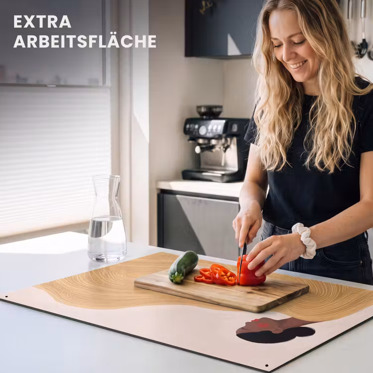 Vrouw - Profiel - Modern - Abstract - Kunst Inductie beschemer met haakjes klein -ky-usp-de