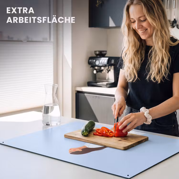 Vrouw - Profiel - Rust - Modern - Illustratie Inductie beschemer met haakjes klein -ky-usp-de