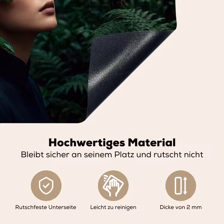 Vrouw - Slang - Natuur - Mystiek - Groen Inductie beschemer met haakjes klein -ky-onderkant-de