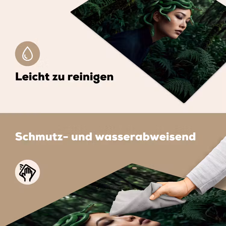 Vrouw - Slang - Natuur - Mystiek - Groen Inductie beschemer met haakjes klein -ky-schoon-de