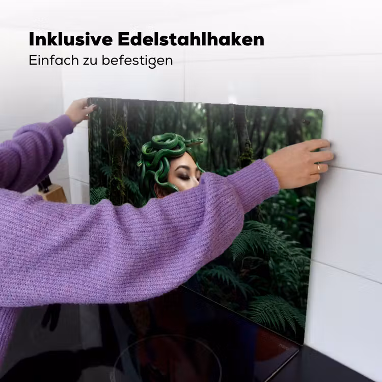 Vrouw - Slang - Natuur - Mystiek - Groen Inductie beschemer met haakjes klein -ky-ophangen-de