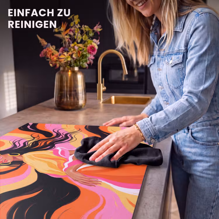 Vrouw - Zonnebril - Abstract - Kleurrijk Inductie beschemer met haakjes klein -ky-schoon-de