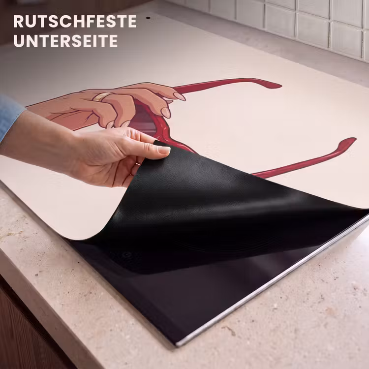 Vrouw - Zonnebril - Mode - Rood - Illustratie Inductie beschemer met haakjes klein -ky-onderkant-de