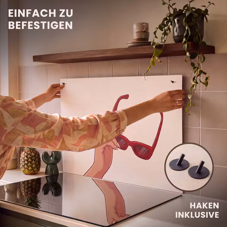 Vrouw - Zonnebril - Mode - Rood - Illustratie Inductie beschemer met haakjes klein -ky-ophangen-de