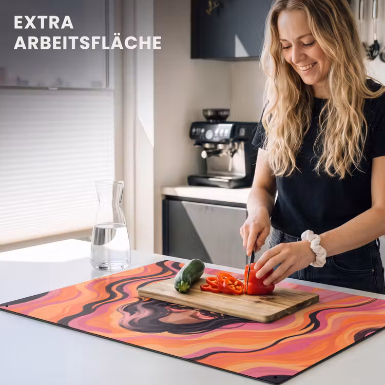 Vrouw - Zonnebril - Modern - Portret - Oranje Inductie beschemer met haakjes klein -ky-usp-de