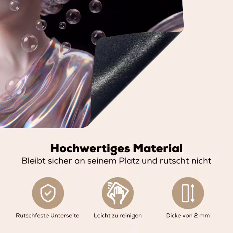 Vrouw - Bellen - Abstract - Kleurrijk Inductie beschemer met haakjes klein -ky-onderkant-de
