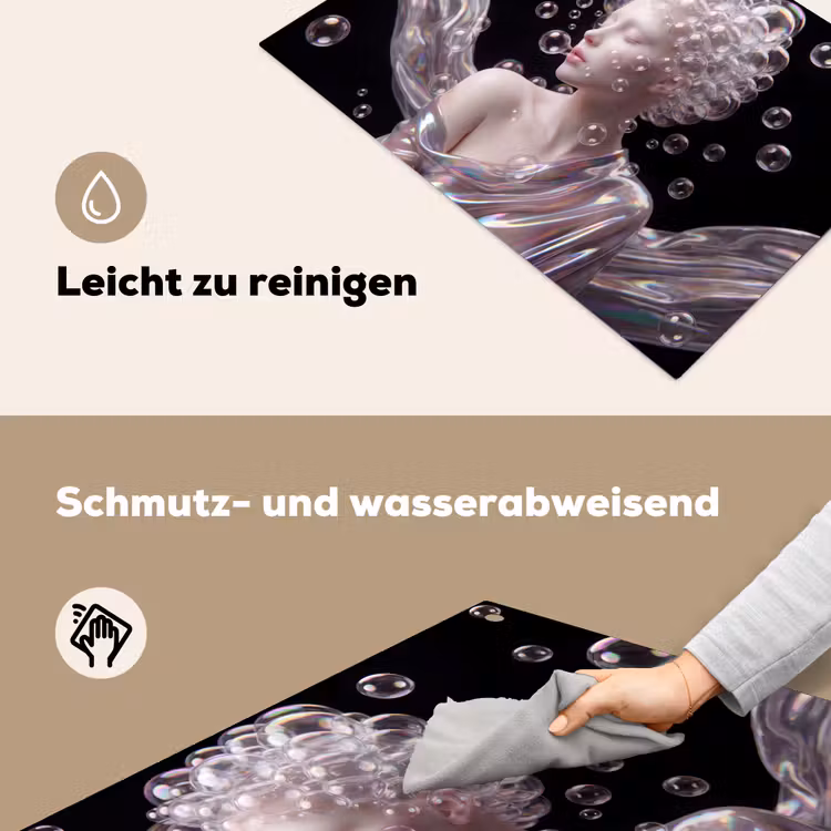 Vrouw - Bellen - Abstract - Kleurrijk Inductie beschemer met haakjes klein -ky-schoon-de