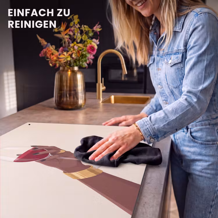 Vrouw - Wijn - Glas - Illustratie - Rood Inductie beschemer met haakjes klein -ky-schoon-de