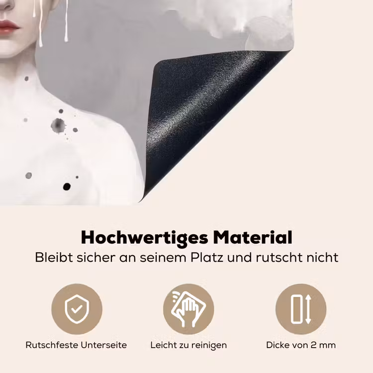 Vrouw - Wolk - Grijs Inductie beschemer met haakjes klein -ky-onderkant-de