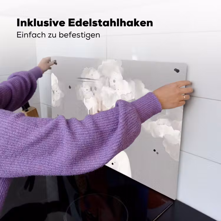 Vrouw - Wolk - Grijs Inductie beschemer met haakjes klein -ky-ophangen-de