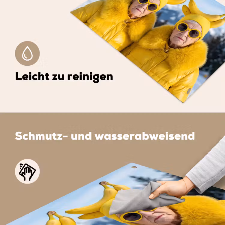 Vrouwen - Bananen - Geel Inductie beschemer met haakjes klein -ky-schoon-de