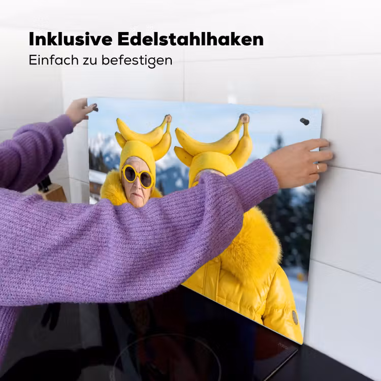 Vrouwen - Bananen - Geel Inductie beschemer met haakjes klein -ky-ophangen-de
