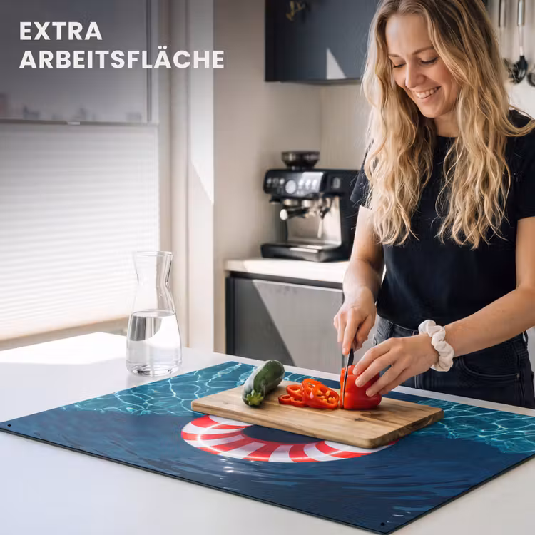 Recreatie - Water - Zomer - Rood - Wit Inductie beschemer met haakjes klein -ky-usp-de