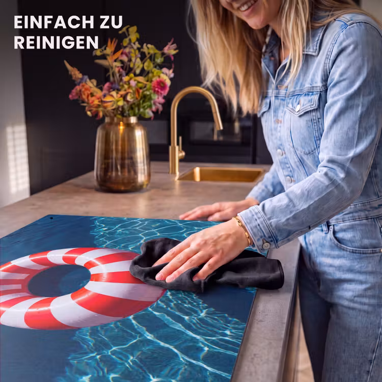 Recreatie - Water - Zomer - Rood - Wit Inductie beschemer met haakjes klein -ky-schoon-de