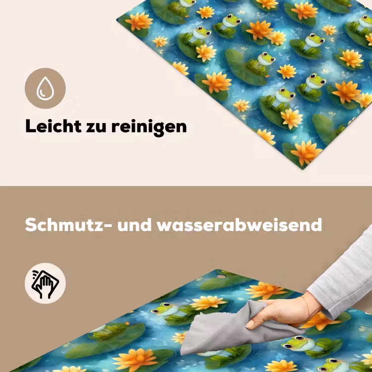 Kikker - Lelies - Groen Inductie beschemer met haakjes klein 777 -ky-schoon-de