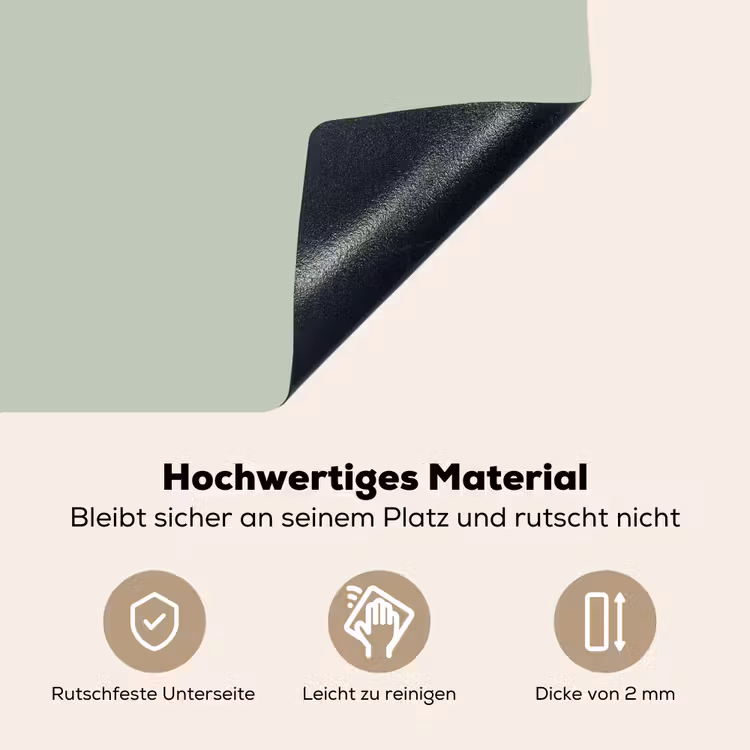 Frosted - Mint - Groen Inductie beschemer met haakjes klein 777 -ky-onderkant-de