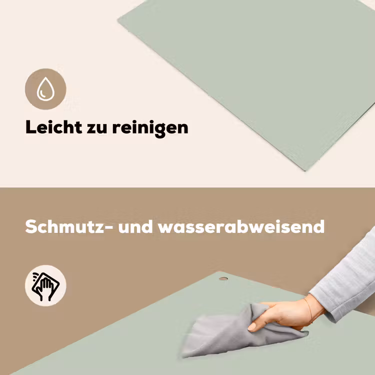 Frosted - Mint - Groen Inductie beschemer met haakjes klein 777 -ky-schoon-de