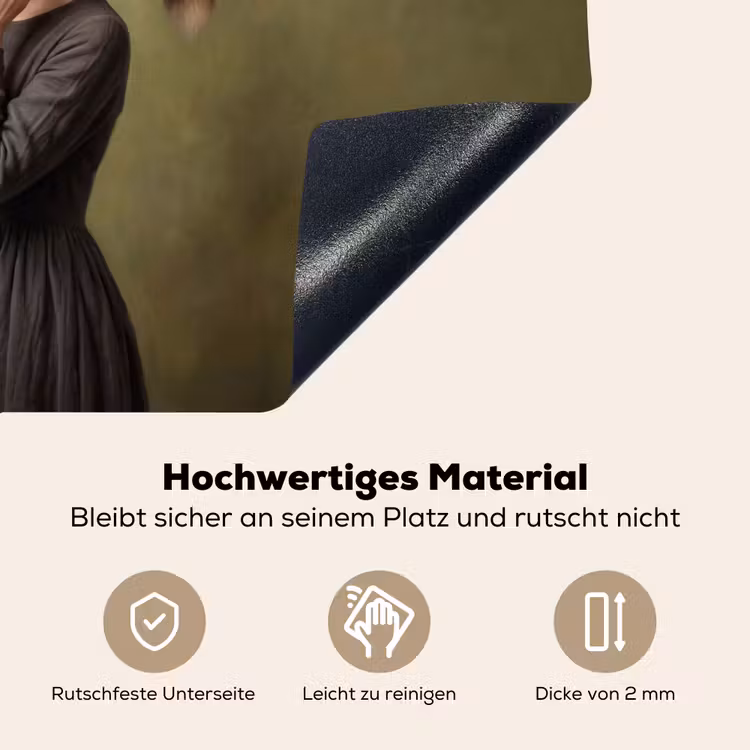 Vos - Surrealistisch - Groen Inductie beschemer met haakjes klein -ky-onderkant-de