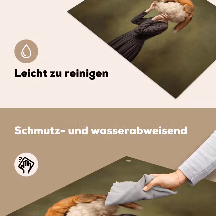 Vos - Surrealistisch - Groen Inductie beschemer met haakjes klein -ky-schoon-de