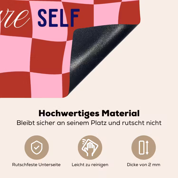 Furture - Geblokt - Rood Inductie beschemer met haakjes klein -ky-onderkant-de