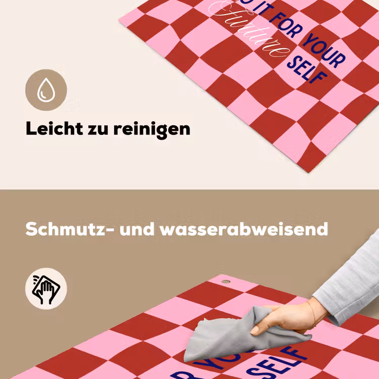 Furture - Geblokt - Rood Inductie beschemer met haakjes klein -ky-schoon-de
