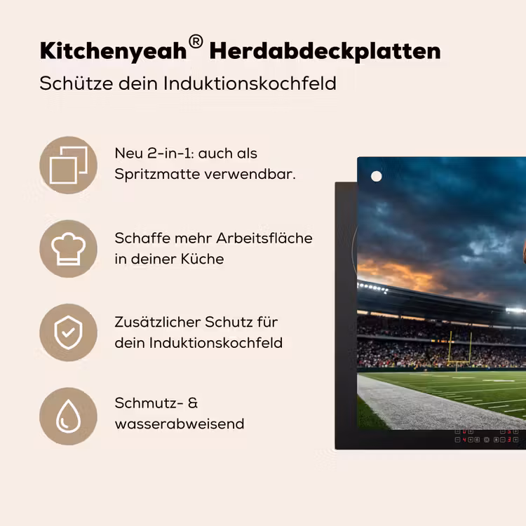 Football - Bal - Stadion - Sport Inductie beschemer met haakjes klein -ky-usp-de