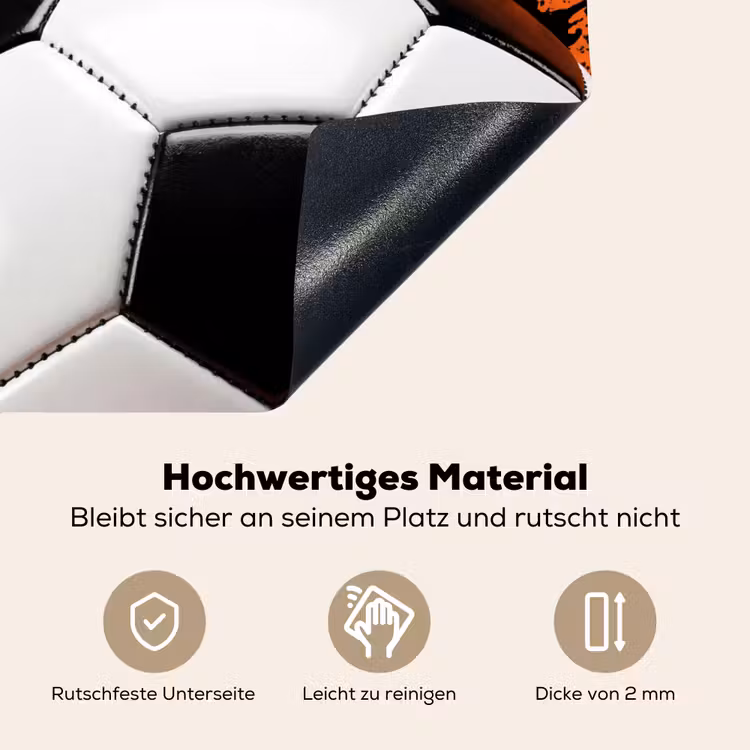Voetbal - Verf - Sport - Oranje Inductie beschemer met haakjes klein -ky-onderkant-de