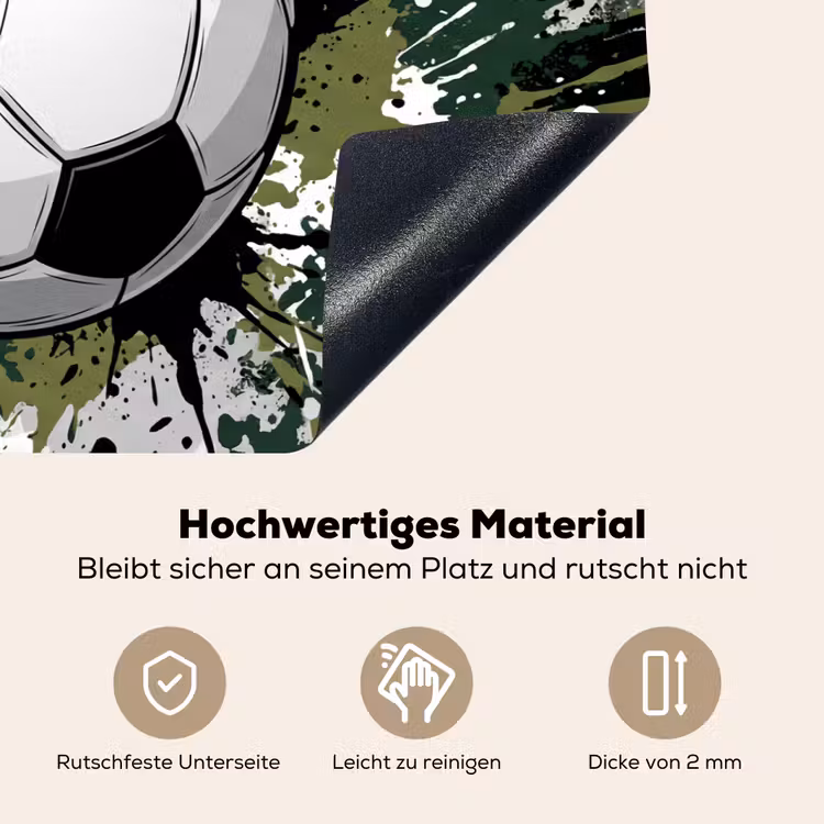 Voetbal - Verf - Spetters - Groen Inductie beschemer met haakjes klein -ky-onderkant-de