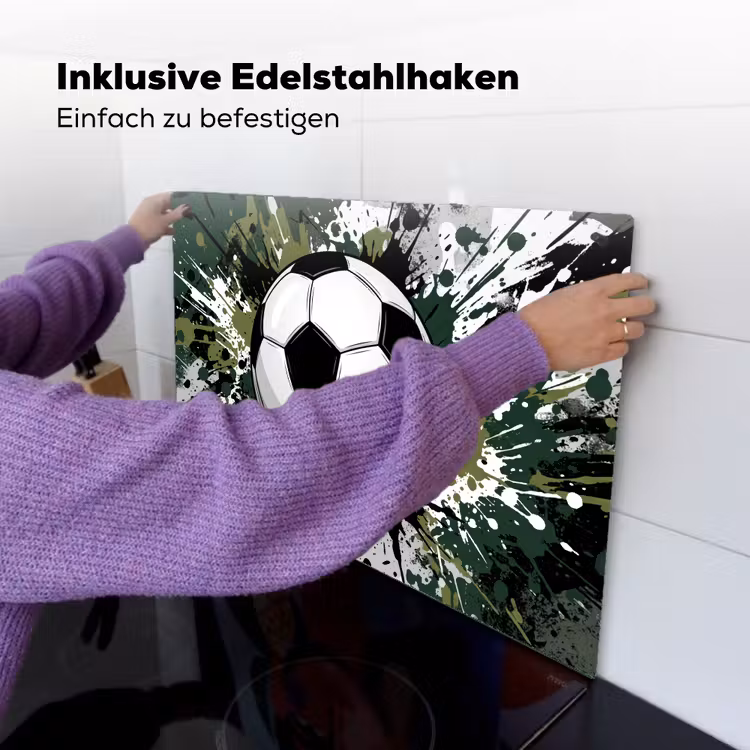 Voetbal - Verf - Spetters - Groen Inductie beschemer met haakjes klein -ky-ophangen-de