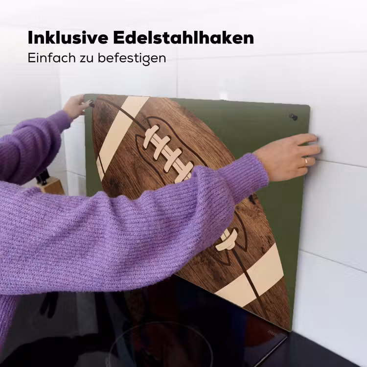 Football - Hout - Sport - Groen Inductie beschemer met haakjes klein -ky-ophangen-de